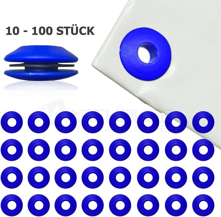 Immagine prodotto Occhielli per teloni, blu - 10 pezzi