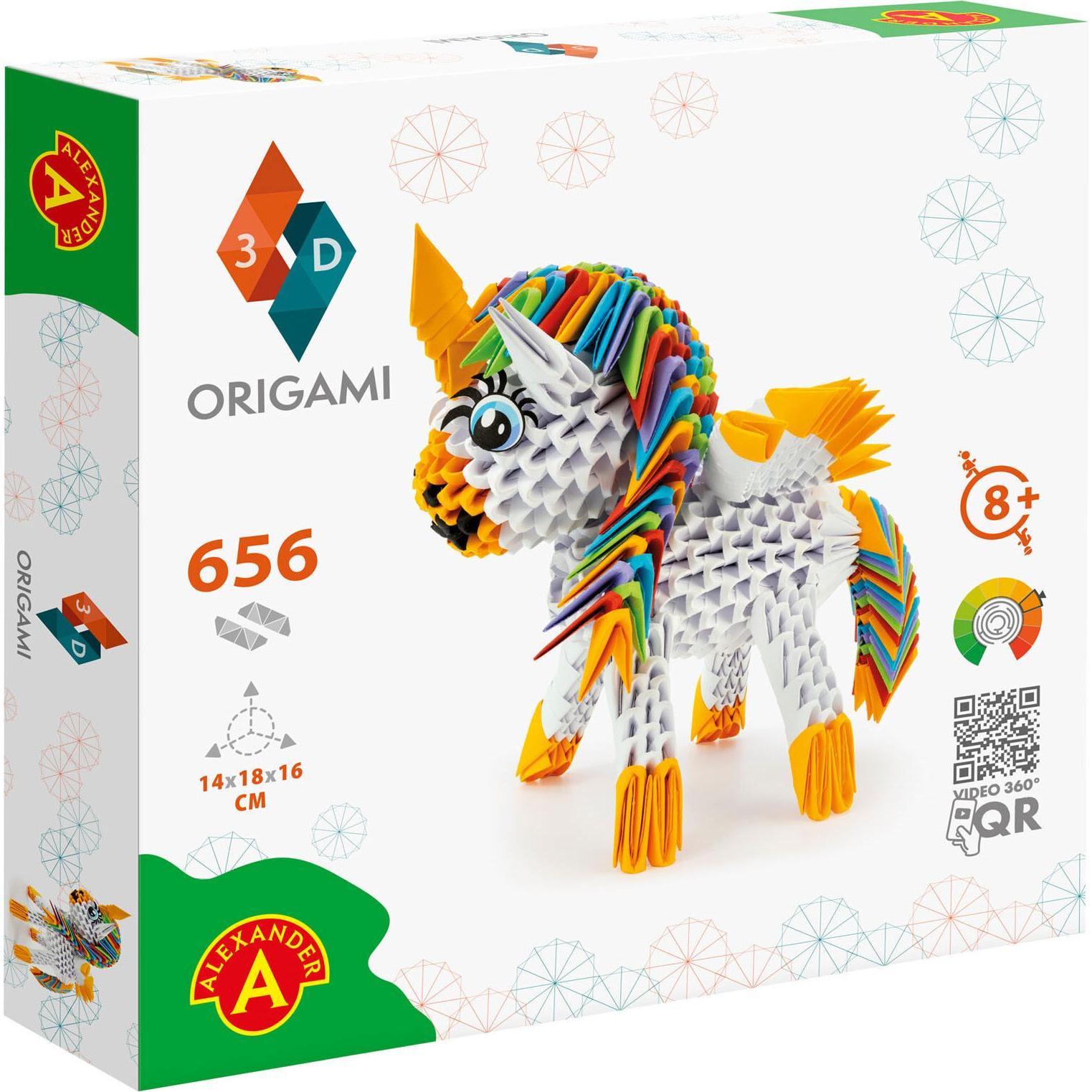 Selecta Spielzeug ORIGAMI 3D - Einhorn, 656 Teile