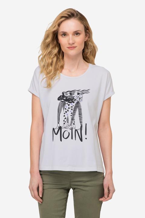 Image du produit Laurasøn T-Shirt, oversized, Frauen Motiv, Rundhals (M)