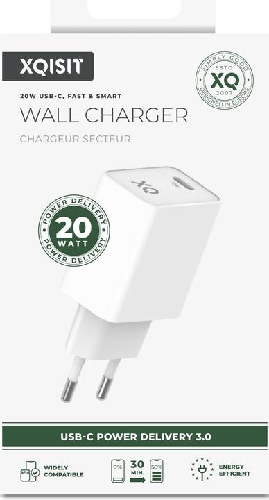 Produktbild Xqisit NP Travel Charger Single USB-C PD20W weiss (20 W)