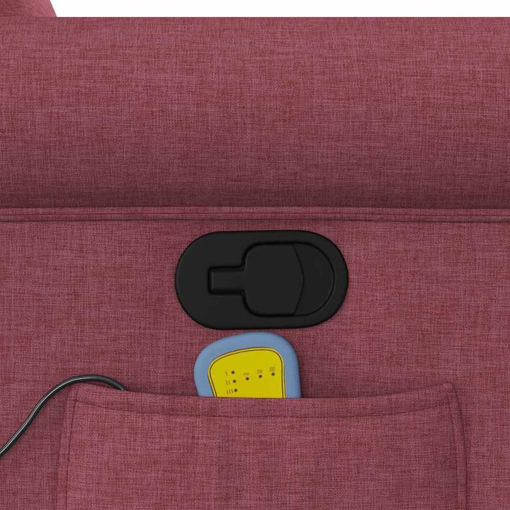 Actual product image vidaXL Massage armchair Wine red fabric Massage TV armchair