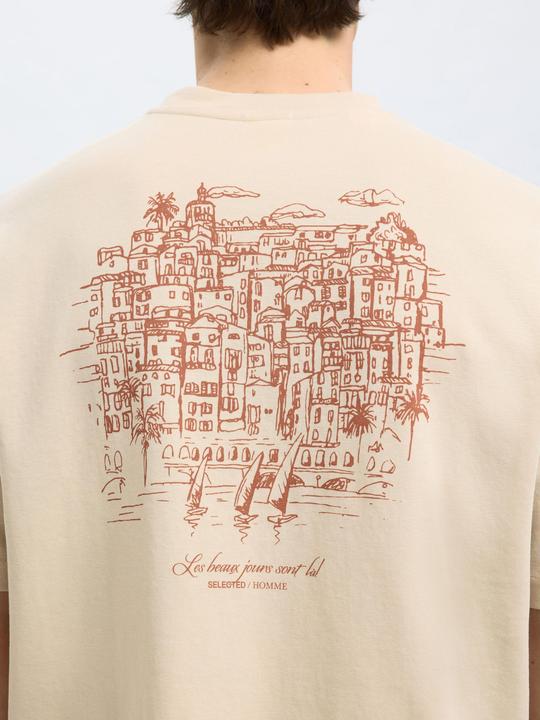 Actual product image Selected Loose Fit Print T-Shirt (L)