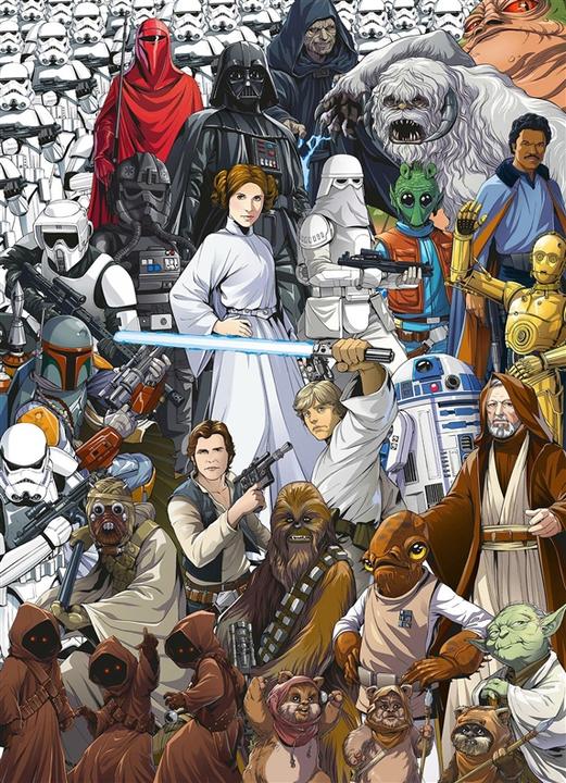 Komar Star Wars Classic Cartoon Collage 4-panel photo wallpaper 184 x 254 cm (184 x 254 cm)