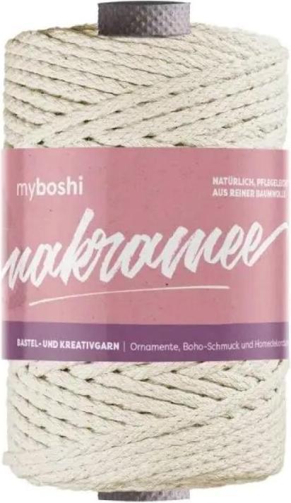 Produktbild Myboshi Makramee geflochtenes Baumwollseil 2mm 50m natur (50 m)