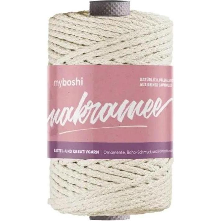Myboshi Makramee geflochtenes Baumwollseil 2mm 50m natur Galaxus
