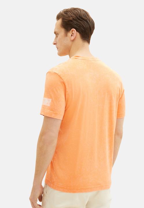 Produktbild Tom Tailor T-Shirt Kurzarmshirt mit V-Ausschnitt, ausgewaschener Optik und Brusttasche (XL)