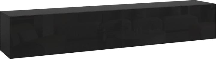 Produktbild En.Casa Hängeboard Evaton 180x32x30 cm Schwarz, hochglanz (180 x 31.50 x 30 cm)