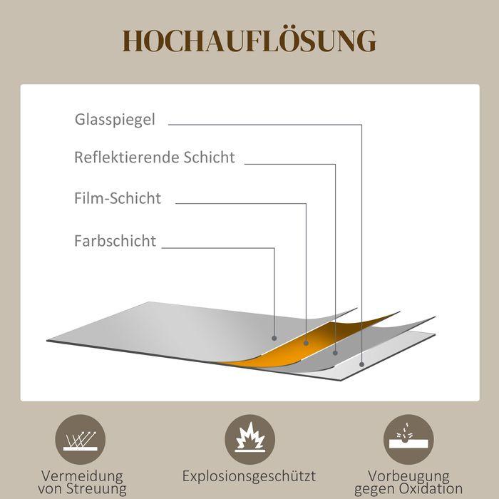 Immagine prodotto Swisshandel24 Specchio da parete, 60x60cm cornice in alluminio, nero rotondo (60 x 60 cm)