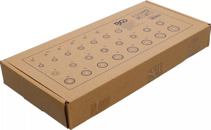 Actual product image BGS Tool Tray 1/3: Sockets 12-point 6.3 mm (1/4") / 12.5 mm (1/2") 29 pcs.