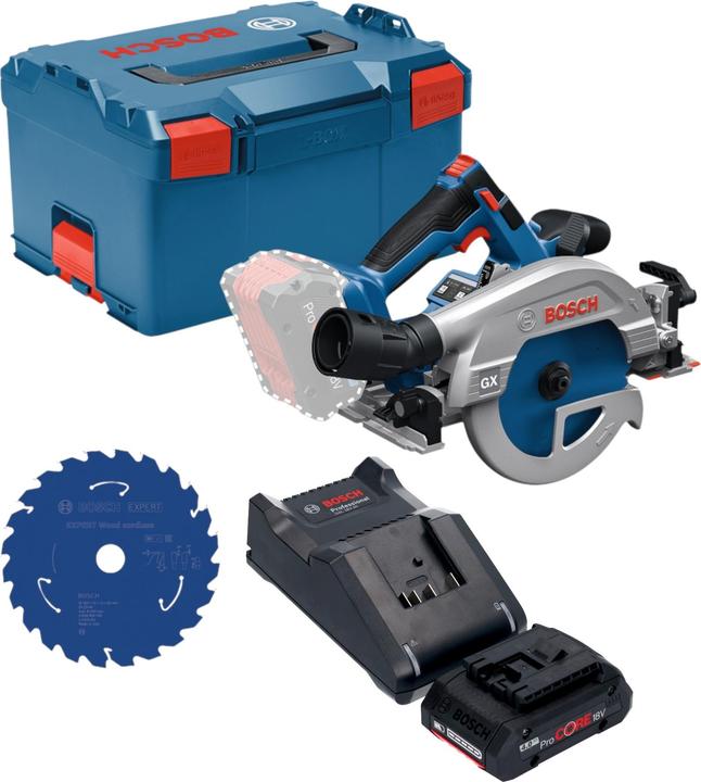 Produktbild Bosch Professional Bosch GKS 18V-57-2 GX Professional Akku Kreissäge 18 V 165 mm Brushless + 1x ProCORE Akku 4,0 Ah +