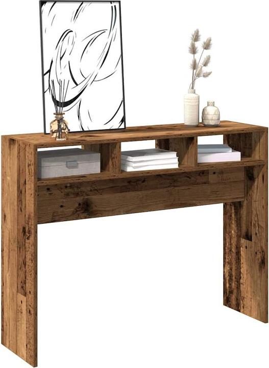 Produktbild VidaXL Konsolentisch Altholz-Optik 105x30x80 cm Holzwerkstoff Sofatisch (105 x 30 x 80 cm)