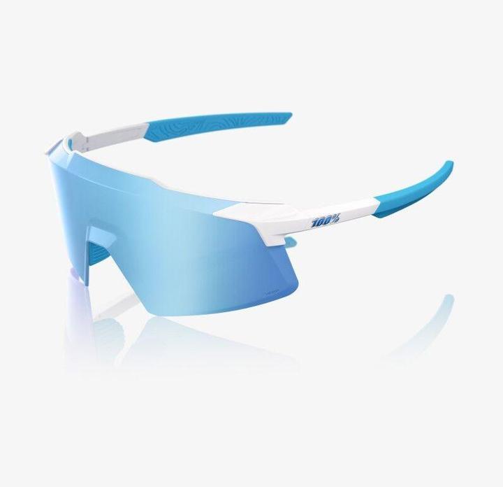 Image du produit 100% Aerocraft - Matte White - HiPER Blue Mirror Lens (Blanc mat, Bleu)