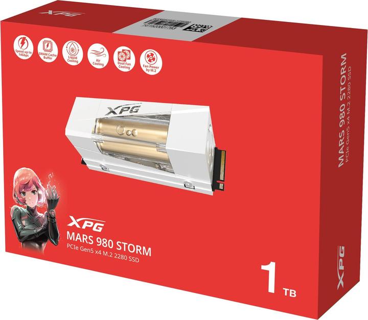 Image du produit Adata SSD 1.0TB XPG MARS 980 STORM M.2 PCI5 (1000 Go, M.2 2280)
