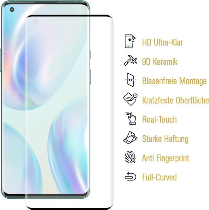 Produktbild Protectorking 2x Ceramic-Glass Full Cover HD Klar (2 Stück, Oneplus 8)