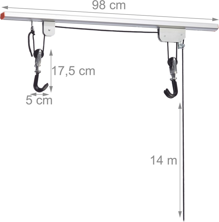 Produktbild Relaxdays Fahrradlift