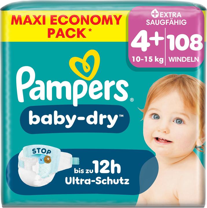 Productafbeelding Pampers Baby-Dry (Maat 4+., Halfjaarlijks pakket, 108 Pcs.)