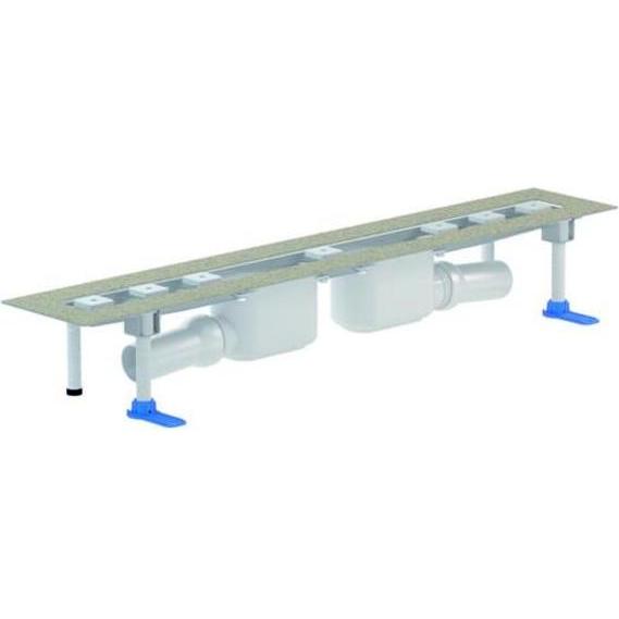 Dallmer, Duschrinne, Duschrinne CeraLine 2 Abläufe F 521828, 1000mm, DN 50 Bauhöhe 110mm (1250 mm)