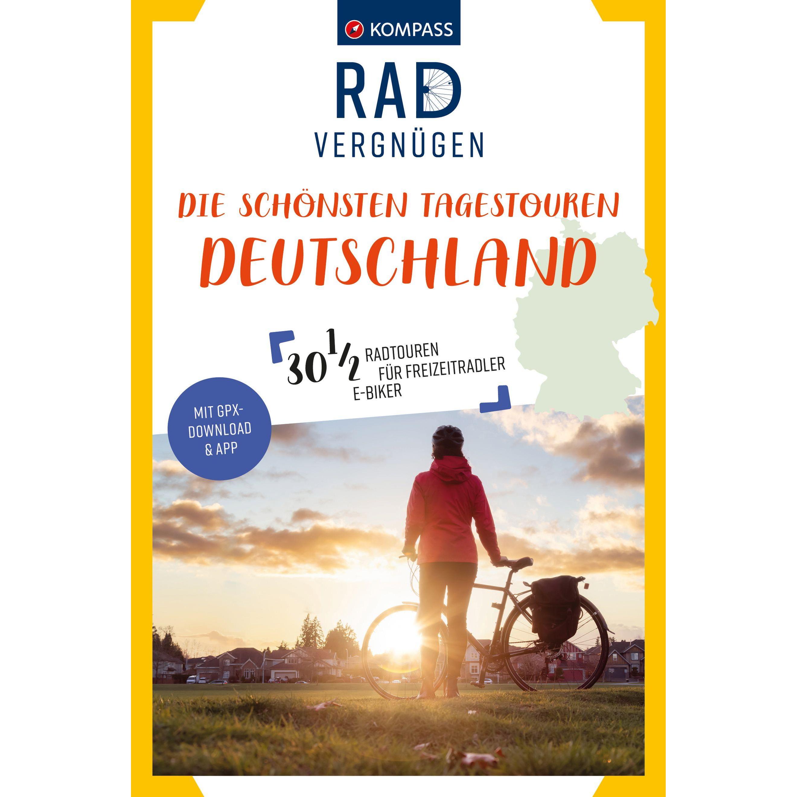 Radvergnügen Die schönsten Tagestouren Deutschland, Ratgeber von Kompass Reiseführer