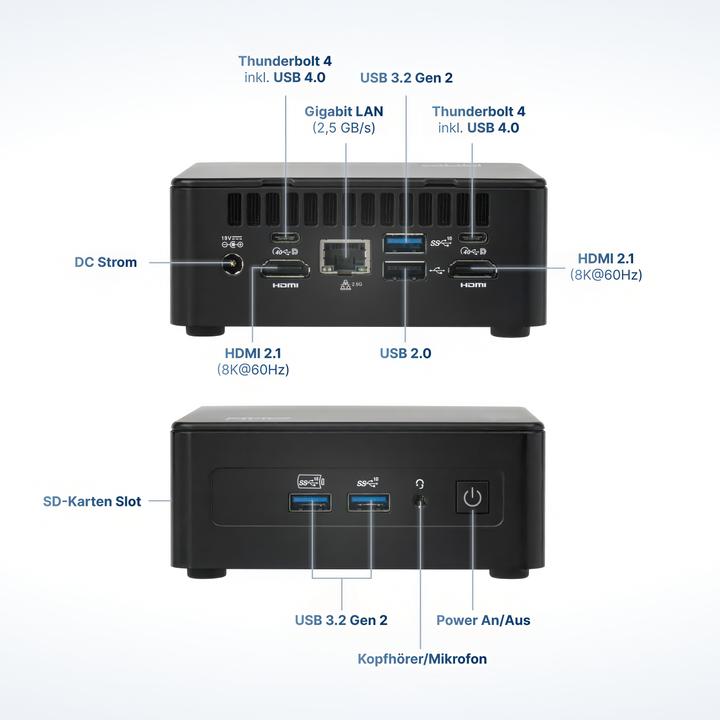 Produktbild Concept International FUTURE NUC PRO 12. GEN (Intel Core i3-1220P)