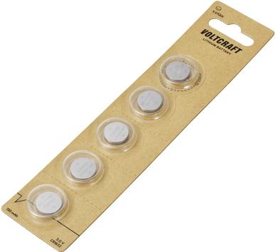Productafbeelding Voltcraft Knopfzelle CR 1632 3 V 5 St. 130 mAh Lithium VC-11888235 (5 Pcs., CR1632, 130 mAh)