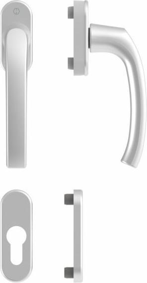 Actual product image Hoppe Window handle Flensburg 1/2 BGT inside