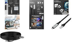 Image du produit Digitus Câble USB-C 3.2 Gen1 - RJ45 Ethernet, 1Gbit/s, 10m (S/FTP, CAT6a, 10 m)