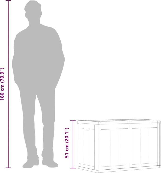 Actual product image vidaXL Garten-Aufbewahrungsbox