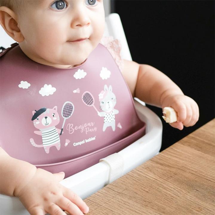 Actual product image Canpol BABIES bib BONJOUR PARIS, dark red, 74/027 red (6 Months)