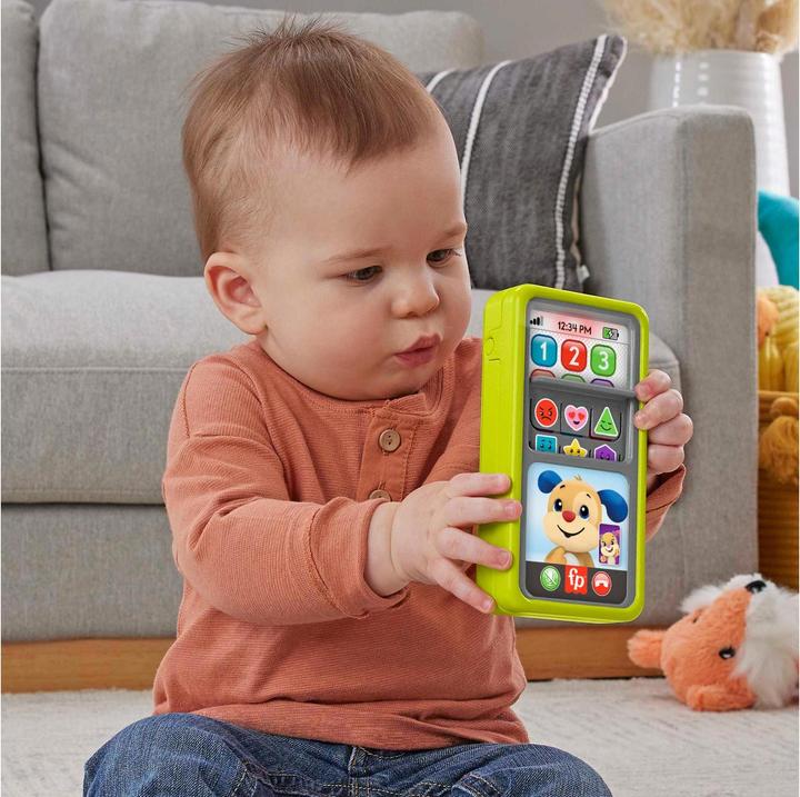 Produktbild Fisher-Price 2-in-1 Slide to Learn Smartphone (DU, F, D, I, QE) (Deutsch, Englisch, Französisch, Italienisch, 0.75 - 3 Jahre)
