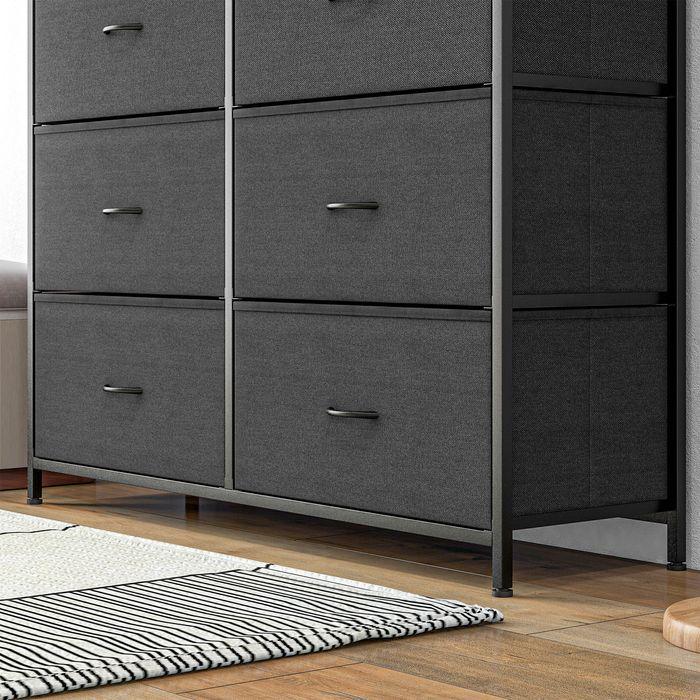 Swisshandel24 Chest of drawers, sideboard with fabric