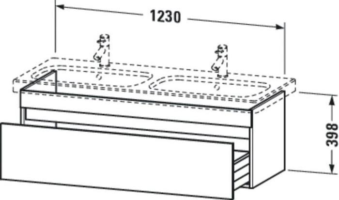 Actual product image Duravit Vanity unit DURASTYLE 448x1230x398mm linen