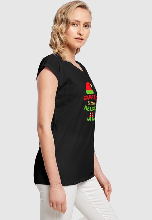 Produktbild Merchcode Ladies Christmas Santa's Little Helper Tee - 182065 (S)