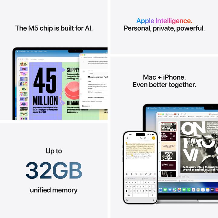 Immagine prodotto Apple MacBook Air - 2026 (13.60", 1000 GB, 16 GB, Svizzera, M5)