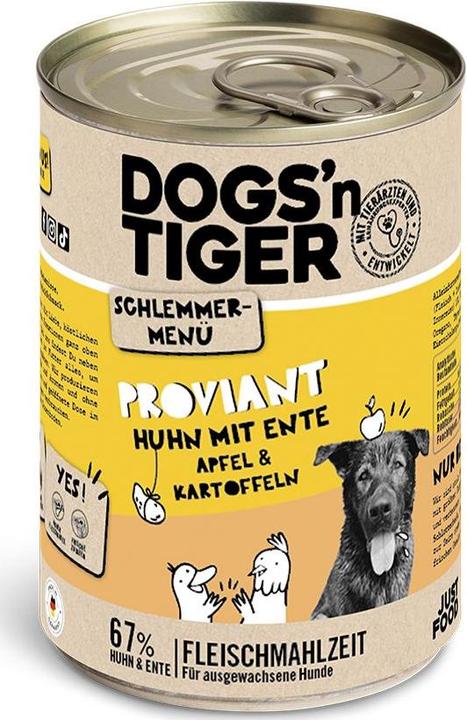 Produktbild Dogs'n Tiger Schlemmermenü Proviant 400g (Adult, 1 Stk., 400 g)