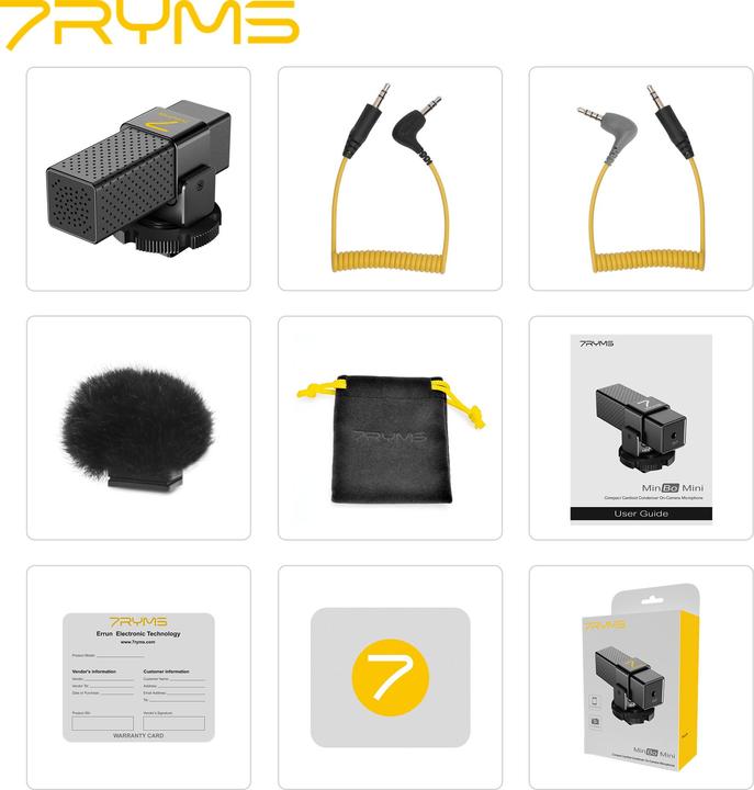 Actual product image 7Ryms Compact Cardioid Condenser On-Camera Microphone