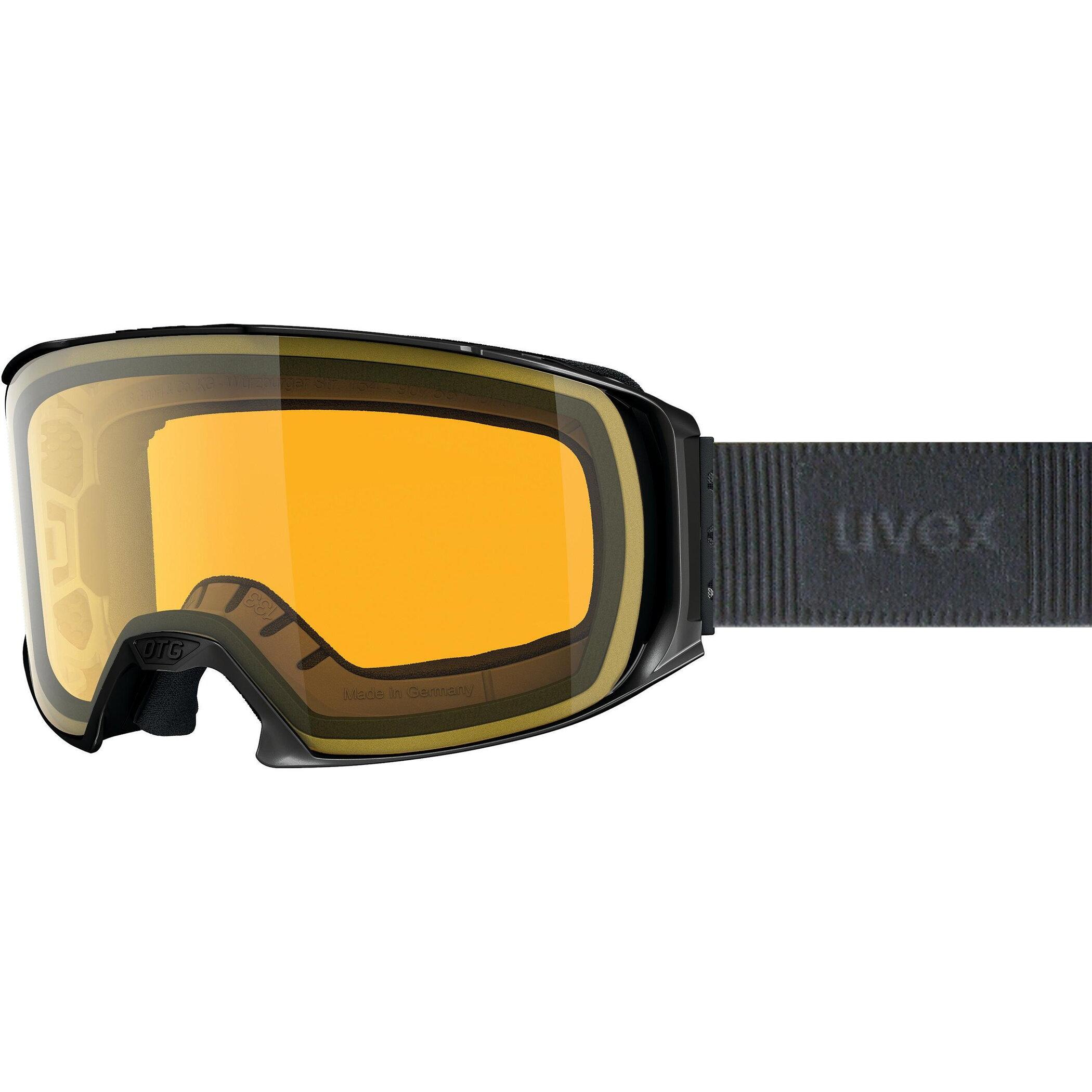 Uvex Sports Craxx Brillenträger Skibrille (Farbe: 2030 black mat, lasergold lite/clear (S1)) (31401153)