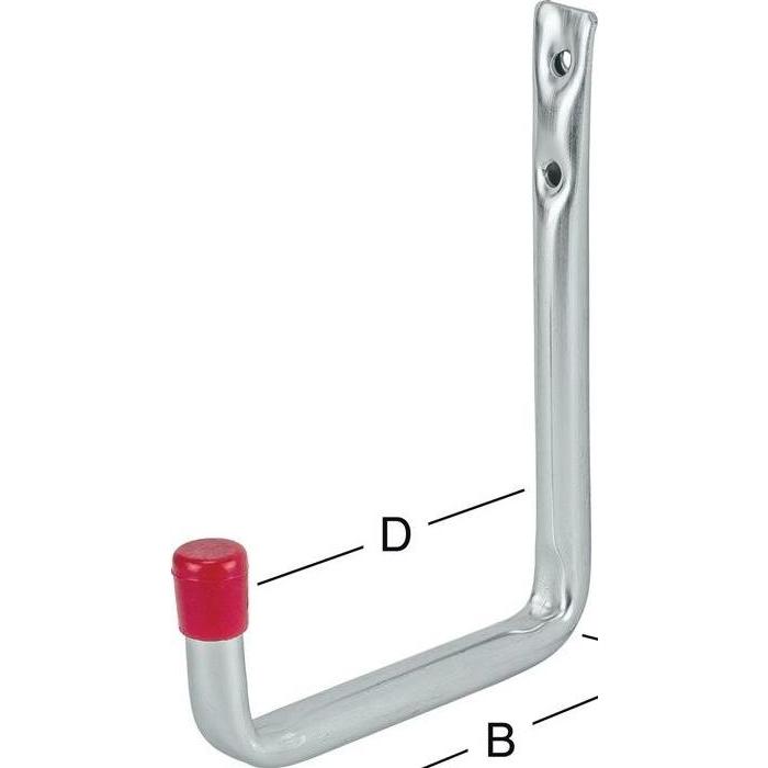 Thumbnail - Vormann, Garderobe + Kleiderhaken, Wandhaken U-Form ohne Gummierung Ausladung 82 mm Stahl verzinkt