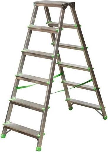Produktbild DIY 2-Sided Aluminium Folding Stairs 6-Step (Arbeitsplattform, 131 cm)