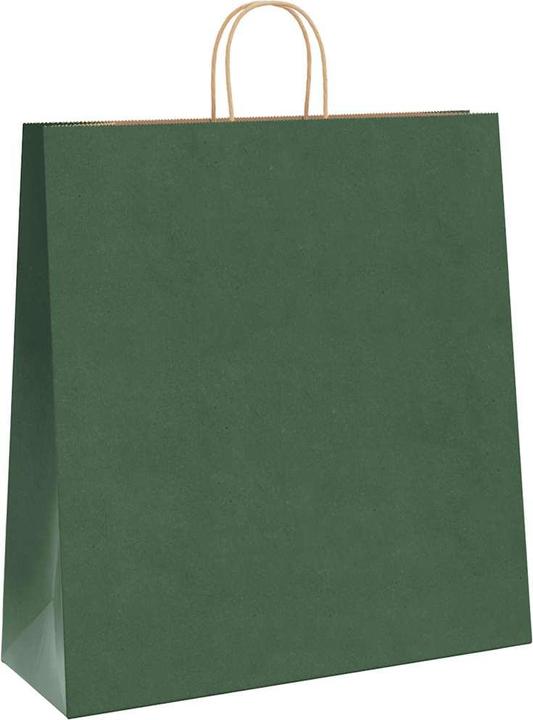 Produktbild vidaXL Kraftpapiertüten 250 Stk. mit Henkel Grün 45x17x48 cm Papiertüte (Geschenktüte, 250 x)