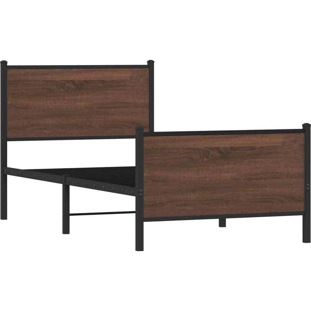 VidaXL, Bett, Bettgestell mit Kopf- und Fussteil (100 x 200 cm)