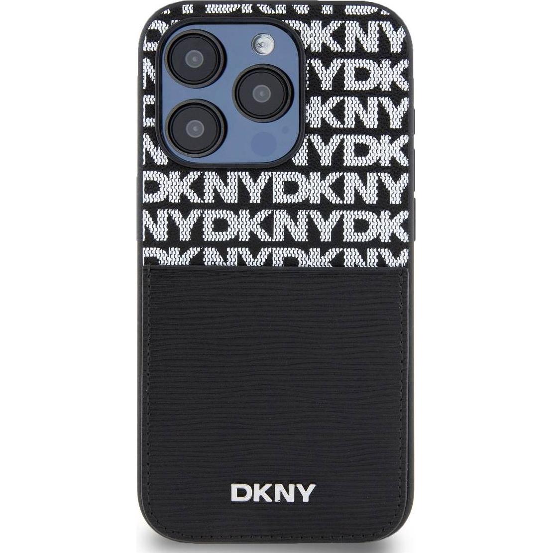 Thumbnail - DKNY PU Leather Repeat Pattern Card Pocket Case for iPhone 14 Pro Black (Apple iPhone 14 Pro), Smartphone Hülle, Weiss