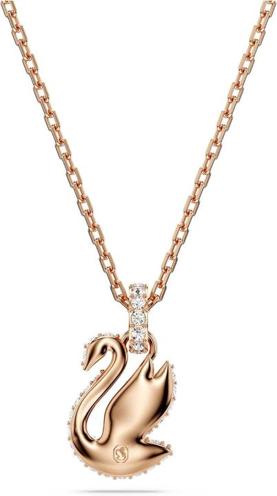 Actual product image Swarovski Iconic Swan Necklace Swan Small Black Rose Gold (Swarovski metal with Swarovski crystals, 38 - 43 cm)