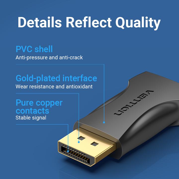 Produktbild Vention Adapter HDMI Female HDMI to Male Display Port (Black) (HDMI, 4.02 cm)