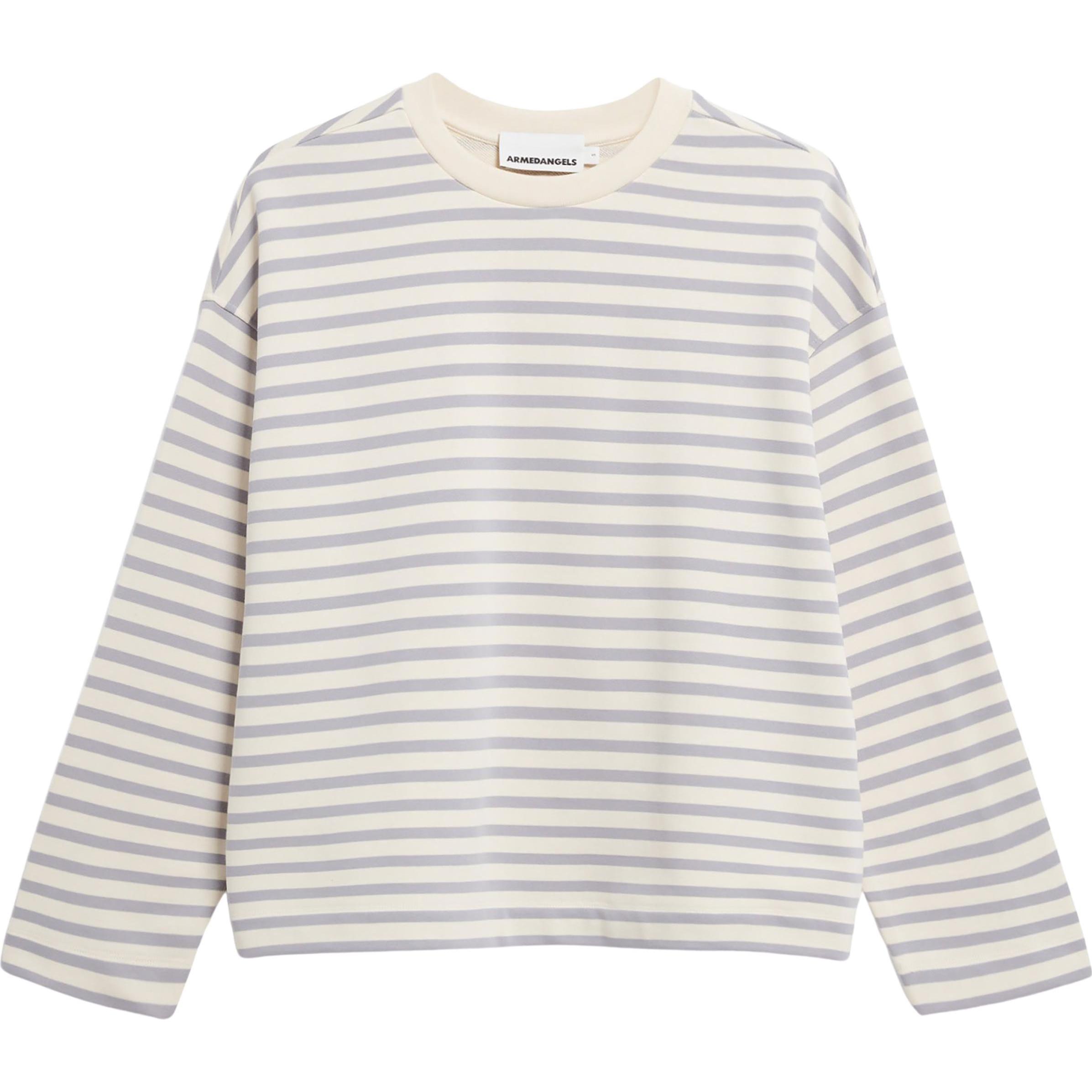 Armedangels, Damen, Pullover, Women's Frankaa Stripe, Grau, (S)