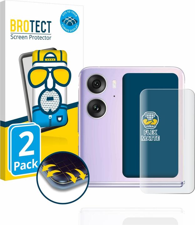 Produktbild BROTECT Full-Cover Displayschutz Matt (2 Stück, Oppo Find N2 Flip)