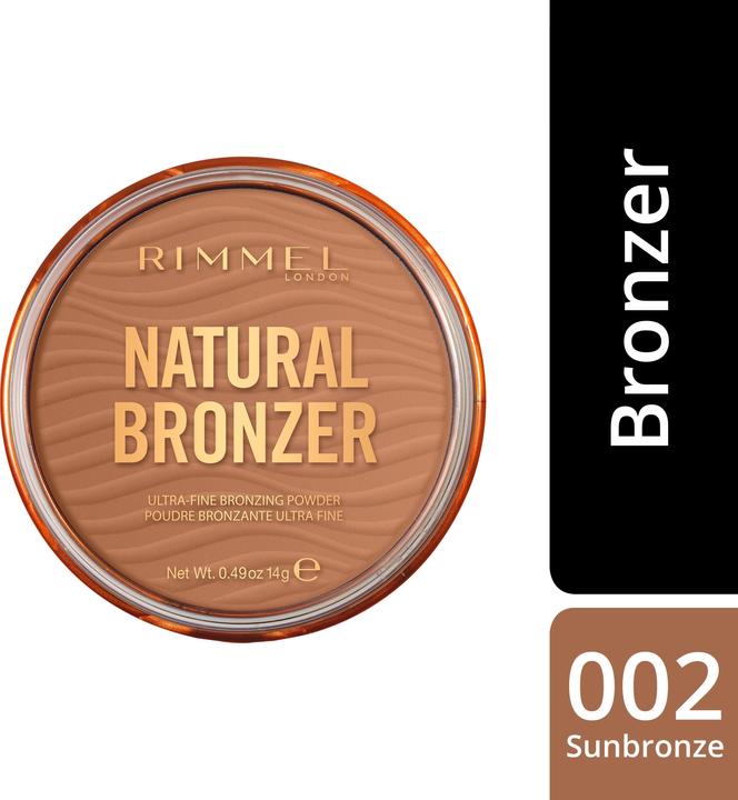Actual product image Rimmel London RIMMEL Natural Bronzer Face Bronzer 002 Sunbronze 14g (002 Sunbronze, Bronzer, 14 g)