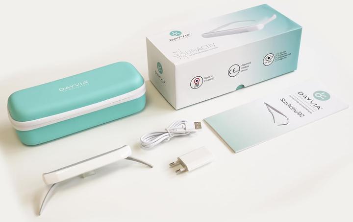 Actual product image Dayvia Portable Rechargeable Light Therapy Lamp with Adjustable Nose Rest and Multiple Programs