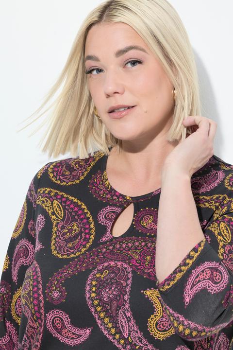 Actual product image Ulla Popken Midnight Paisley Cotton Tee (42, 44)
