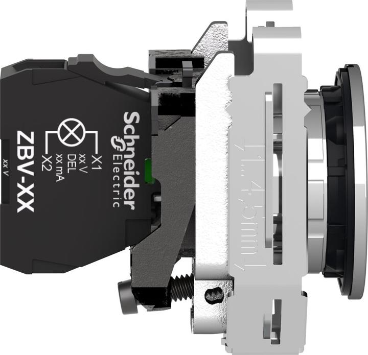 Actual product image Schneider Electric Indicator light XB4F complete, 30mm, white, XB4FVG1
