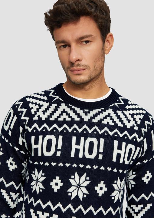 Actual product image s.Oliver Strickpullover Weihnachtspullover aus Baumwolle (L)